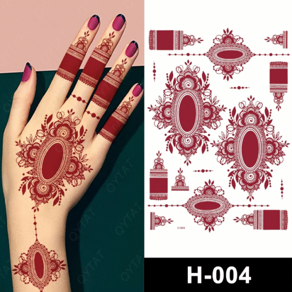 Tatouage henné autocollant