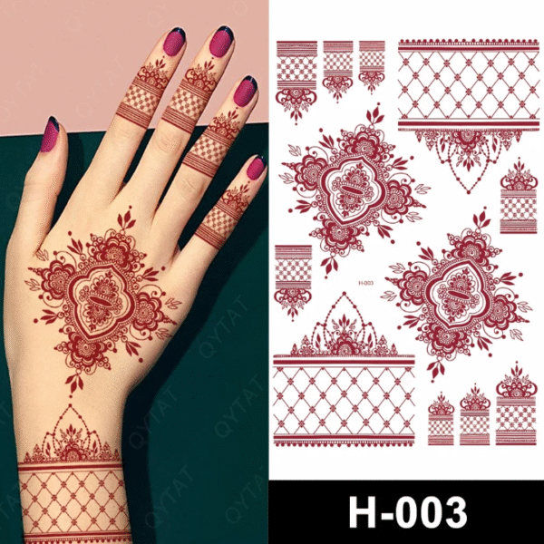 Tatouage henné autocollant – Image 4