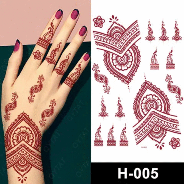 Tatouage henné autocollant – Image 5