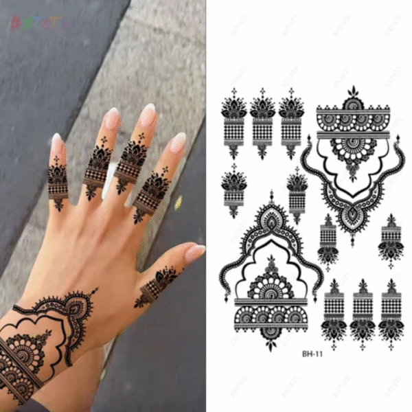 Tatouage henné autocollant – Image 9