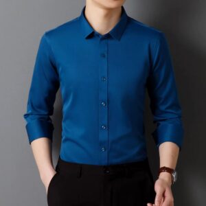 Chemise homme bleu