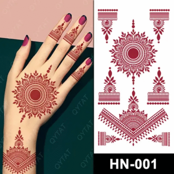 Tatouage henné autocollant